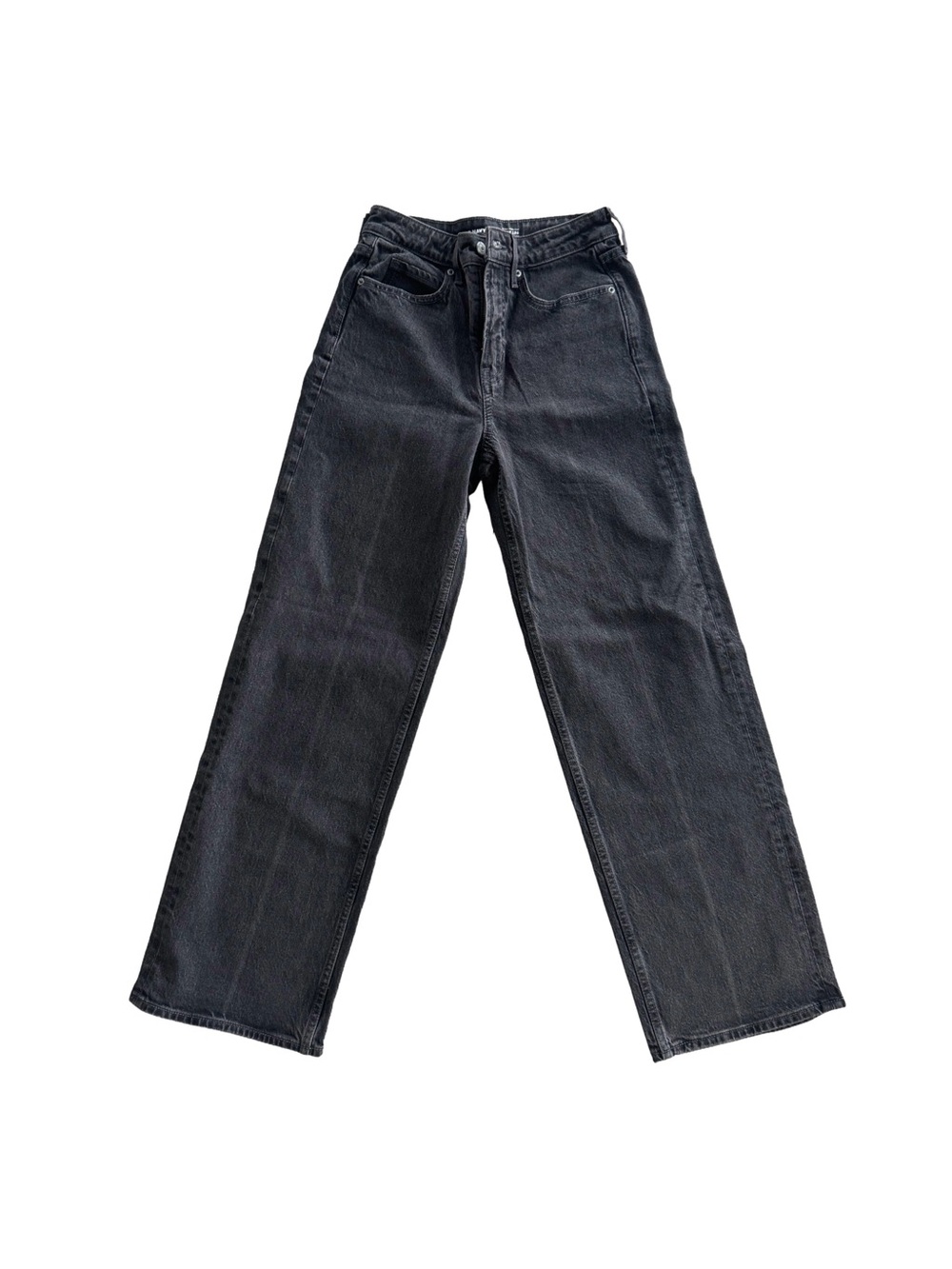 Old Navy Extra High Rise Charcoal Wide Leg Jeans